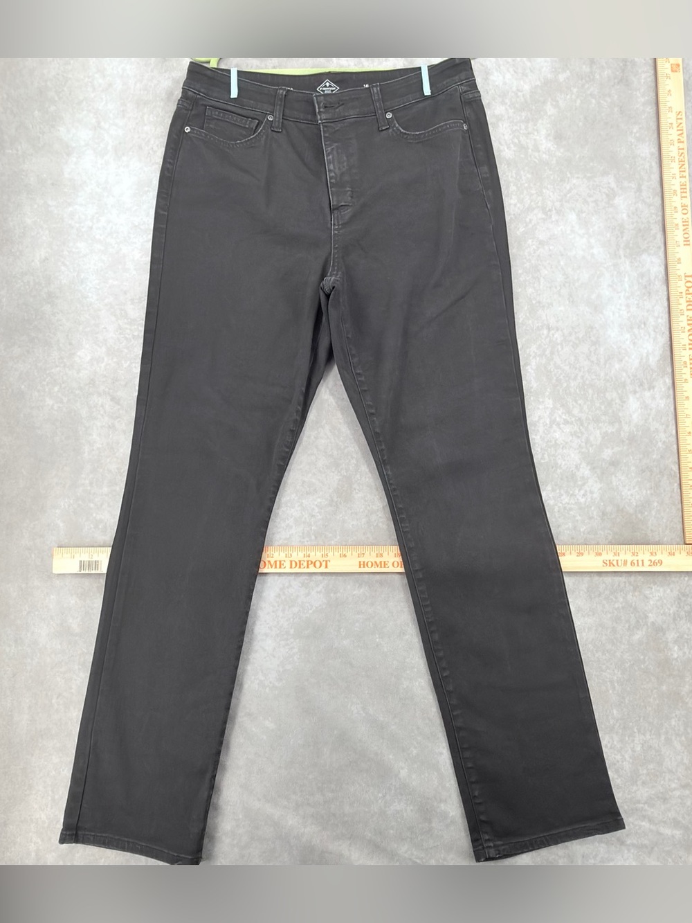 St. John's Bay Black Women's Straight-Leg Pants 14L